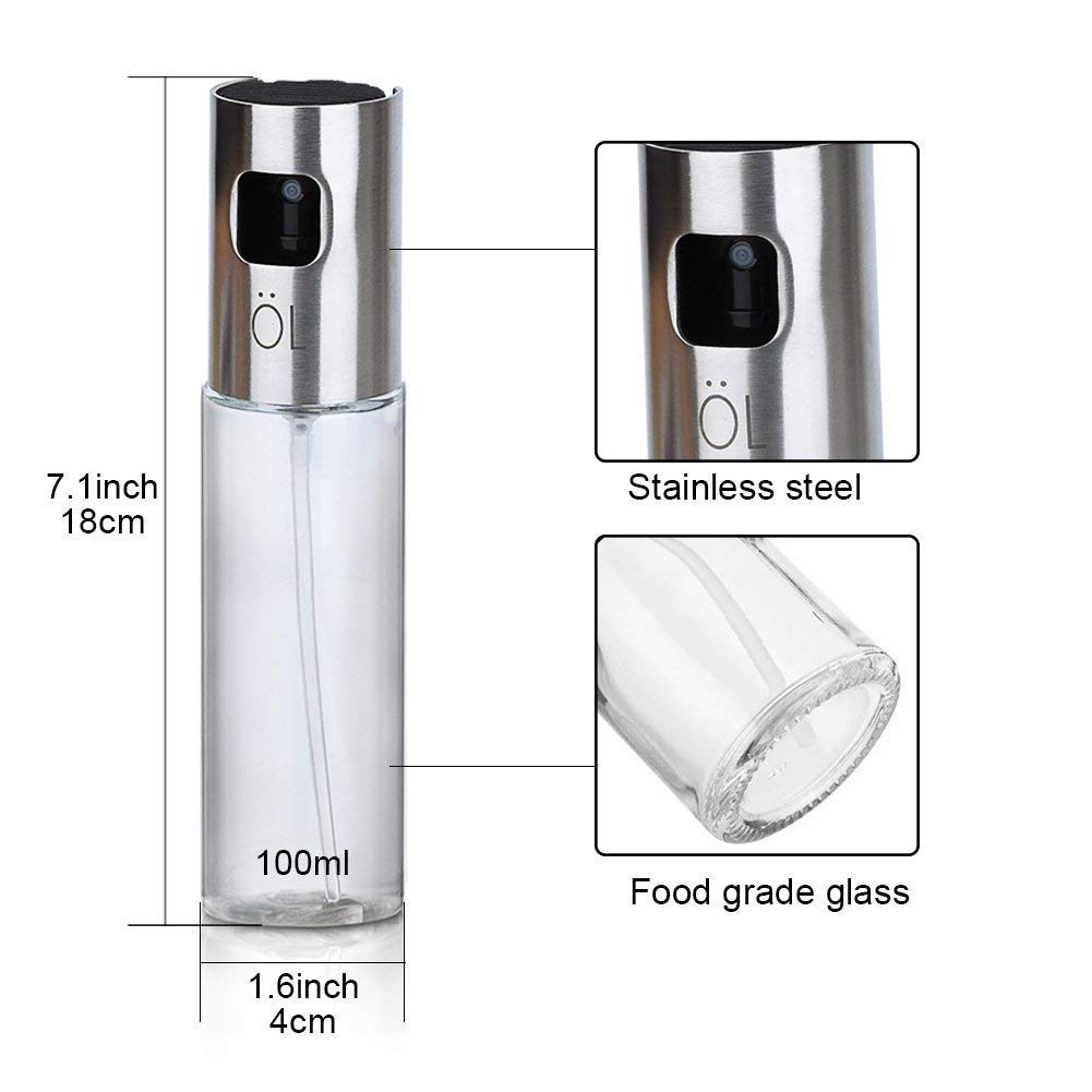 Spruzzino Per Olio In Vetro - Nebulizzatore Da Cucina Elegante Rosa Gold Per Olio E Condimenti - Foto 9