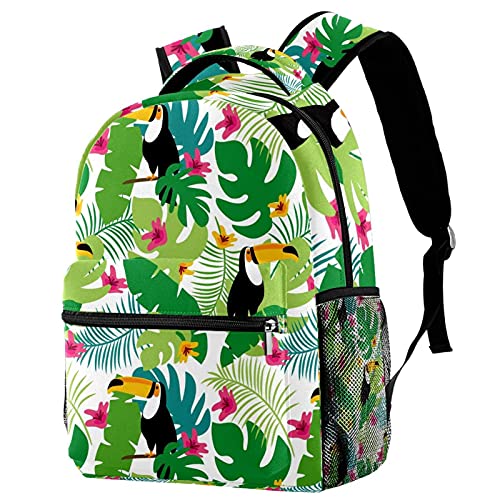 Sac à dos toucans roses avec porte-bouteille pour éviter les fuites d'eau