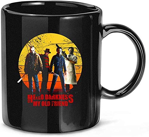 NA Hello Darkness My Old Friend Movie Horror Jason Mayer Freddy Krueger Regalo de cerámica Tazas Divertidas Tazas