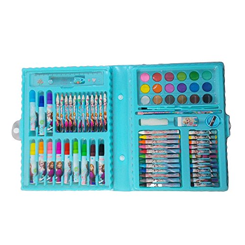 Maletín de dibujo y pintura, 80 piezas,diseño de Frozen