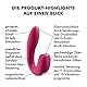 Satisfyer, Druckwellenvibrator, Rabbit, Sunray Connect App’, 15 cm, wasserdicht (IPX7), wiederaufladbar, hautfreundliches Silikon, Farbe:beere