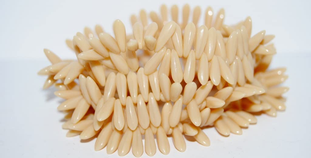 Perles De Verre Pressées En Forme De Poignard Arrondies