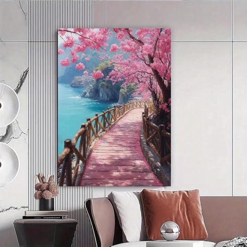 Tableau sur toile de haute qualité paysage marin rose - 3
