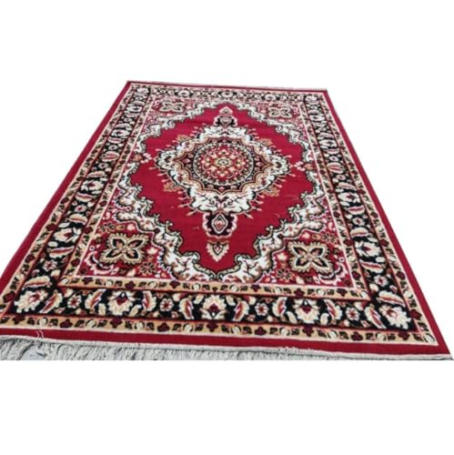 Image of Home Decore Acrylic Carpet for Your Living Room & Drawing Room Aywhere in Your Home Size - 7 X 10 Ft (RED-K)
