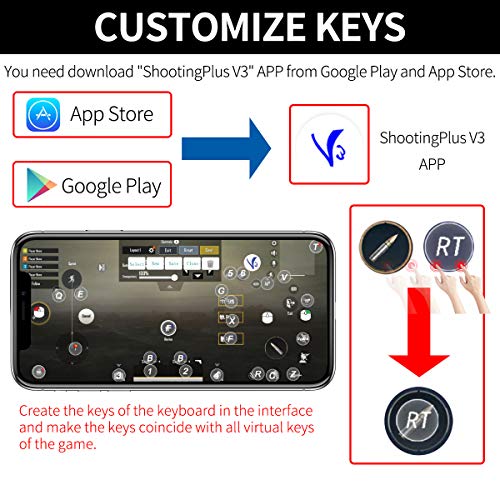 IFYOO Gaming Keyboard and Mouse Combo Set for Mobile Phone Games Controller Adapter, Compatible with iPhone/iPad/iOS/Android Phone, Compatible with PUBG Mobile/Fortnitee Mobile/Call of Duty - Thumbnail 4