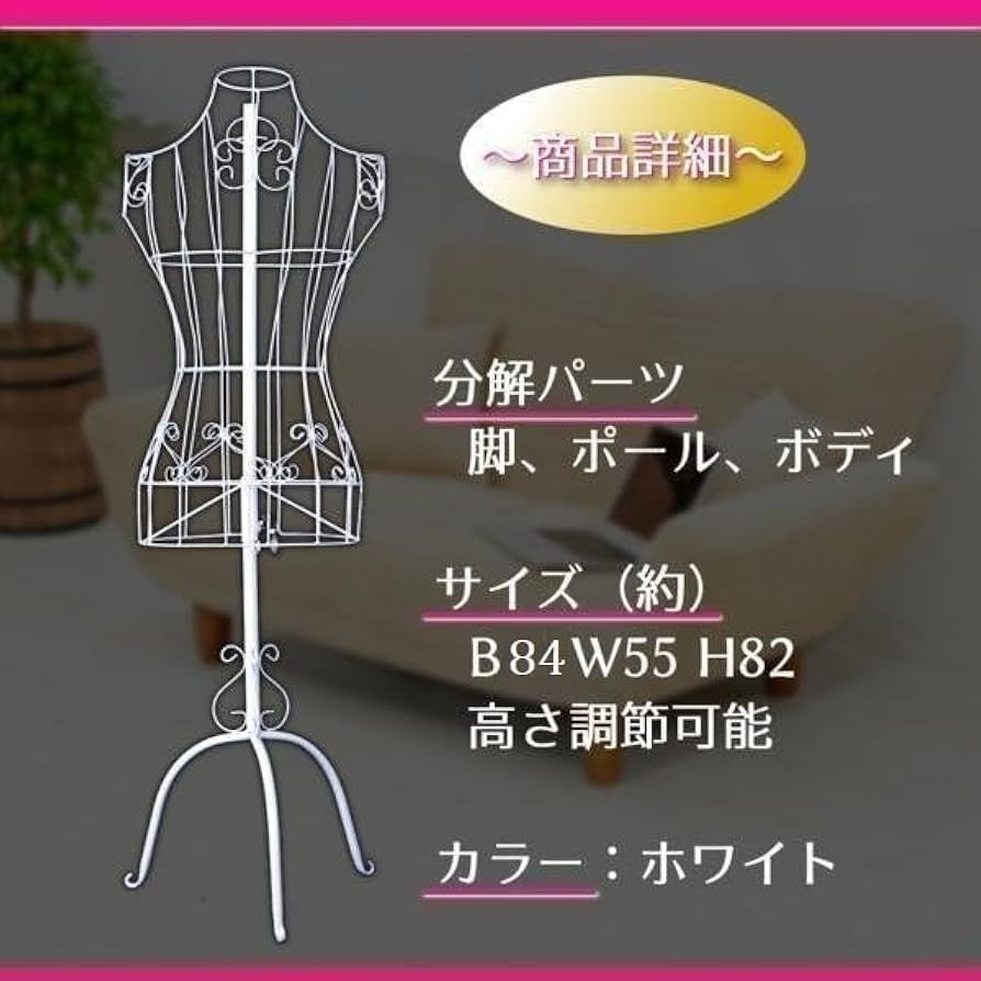 Amazon.co.jp: ホワイト ワイヤー トルソー マネキン レディース 婦人