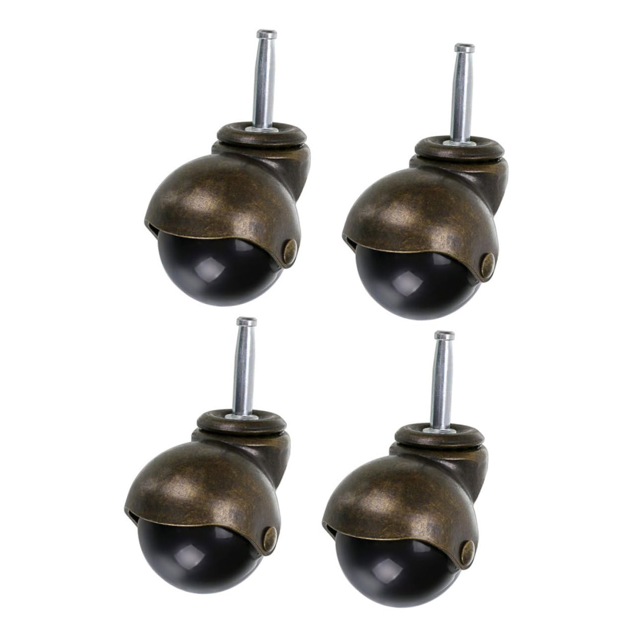 4pcs 2-cal Obrotowy Meble Koła do Biuro i Dom, łatwy w montażu Stabilny Kółka jezdne Wykonany Żelazo i Pp, odpowiedni do Desks i Krzesła, Brak Trop Płaski Bottom Konstrukcja