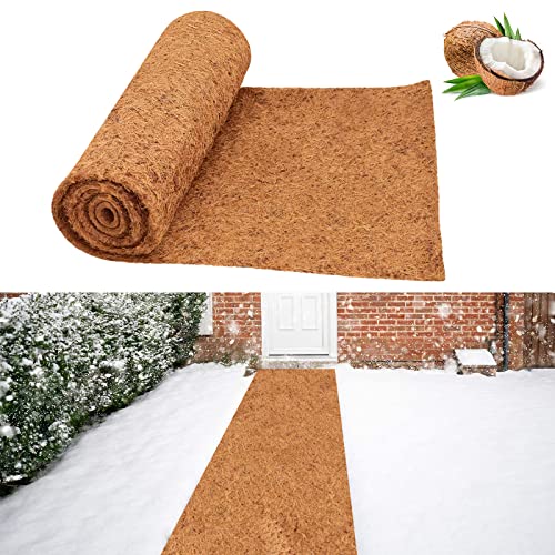 Riare 1 Pack 16 × 118 Inch No-Slip Ice And Snow Carpet Mats- Waterproof Outdoor Coconut Fiber Carpet Anti-Slip Coir Carpet Runner For Walkways, Front Door, Stairs, Porch Safe & Stable Walking #TOP2