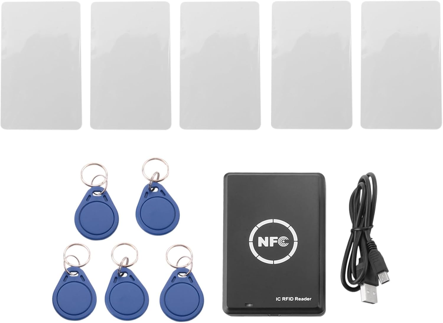 RFID Copier Duplicator Key Fob NFC Smart Card Reader Writer 13.56MHz Encryption Programmer USB UID 4305 Card Tag Copy