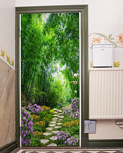 Door Sticker - Flfk 3D Door Mural Peel And Stick, Removable Self-Adhesive Scenic Door Wallpaper For Home Decor, 30.3 "W X 78.7 "L, Set Of 2 Sheets #TOP3