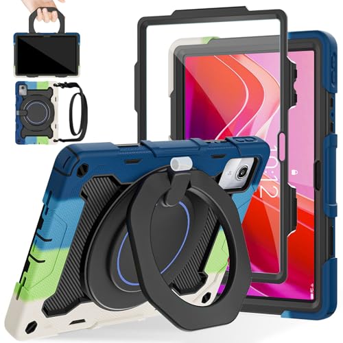 ROISKIN Case for Lenovo Tab M11 / K11 (TB-330FU/TB-330XU) 11 inch Drop-Proof Protection Cover with 360 Rotate Stand & Handle & Screen Protector & Shoulder Strap & Kids Friendly