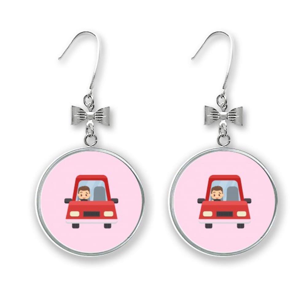 Motorman Steer Chauffeur Hackman Driver Bow Earrings Drop Stud Pierced Hook