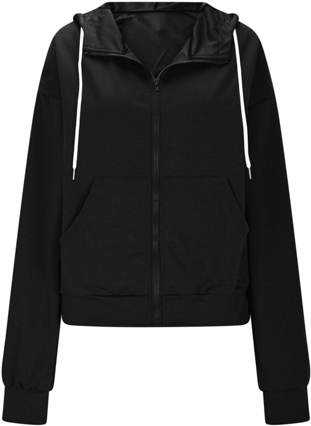 TANGNADE Two Piece Workout Sets for Women Sweatsuits Outfits Long Sleeve Zip Up Hooded Jacket and Barrel Leg Sweatpant - Image 5