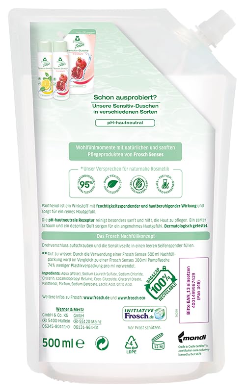 Frosch Senses Savon sensible au panthénol 500 ml