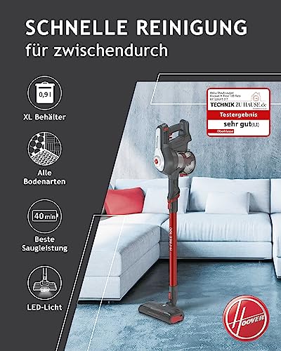 Hoover H-FREE 100 PETS Akku-Staubsauger ohne Beutel + Tierdüse – bis zu 40 Min. Laufzeit, kabelloser mit LED, XL Staubbehälter & Parkfunktion – Handstaubsauger mit Fugendüse & Staubbürste – Bild 3