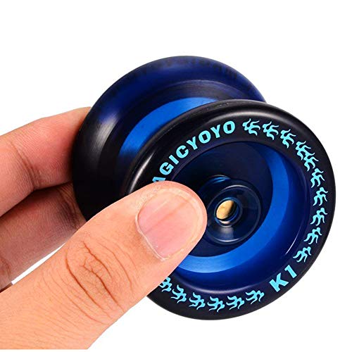 CHEE MONG Responsive Yoyo Pack of 3, MAGICYOYO K1 Yoyo Dark Blue, Red, Crystal Blue Yoyo for Kids Beginner with 3 Yoyo Bags, 9 Yoyo Replacement Strings