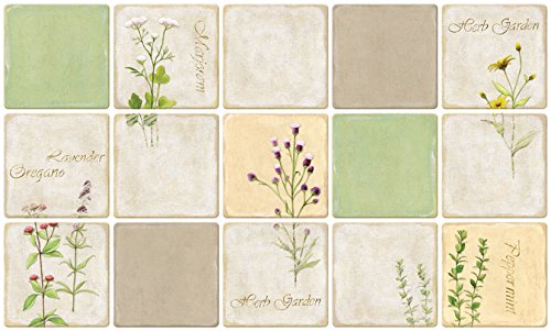 【 Dream Sticker 】アルミニウムキッチンシート 台所 レンジまわりの簡単リフォーム DIY 壁紙デコレーション ALC (ハーブ, 1枚)