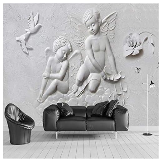 Jukunlun 3D Stereo Relief Engelska flygande duva bakgrund vägg anpassad stor frisk Eco sidentapet väggdekal-400 x 280 cm