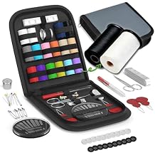Sewing Kit Gifts for Grandma, Mom, Friend, Traveler, Adults, Beginner, Emergency,Sewing Supplies Accessories with Scissors,Sewing Needles Thimble, Thread,Tape Measure etc Lt Pewter Gray, S