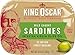 King Oscar Wild Caught Sardines Cross Pack In Extra Virgin Olive Oil, 3.75 oz (Pack of 6) with By The Cup Toothpicks