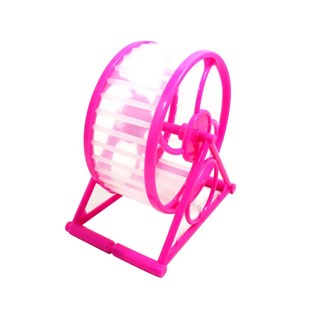 Hamster Accesorios Bola Hamster Hamster Jogging Ejercicio Juguetes Rueda Con Soporte Para Mascotas PequeñAs Juguete Rueda Deportiva Silenciosa Para HáMster Seda Dorada Oso Shih Tzu 12cm,rosered