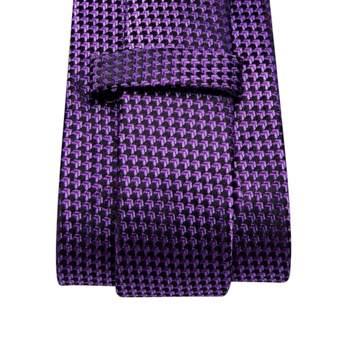 Image of Dubulle Mens Paisley Striped Tie Woven Necktie for Men and Handkerchief Cufflinks Set Wedding Formal Business