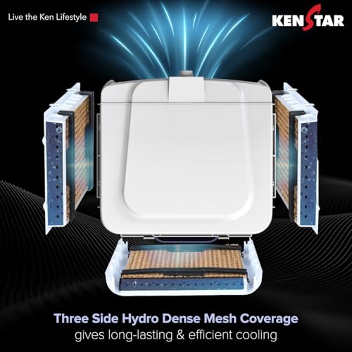 Image of Kenstar TURBOCOOL NEO HC 45 BLUE Air Cooler with Honeycomb Cooling Media | 5-star BEE Rating |100 W|White & Blue