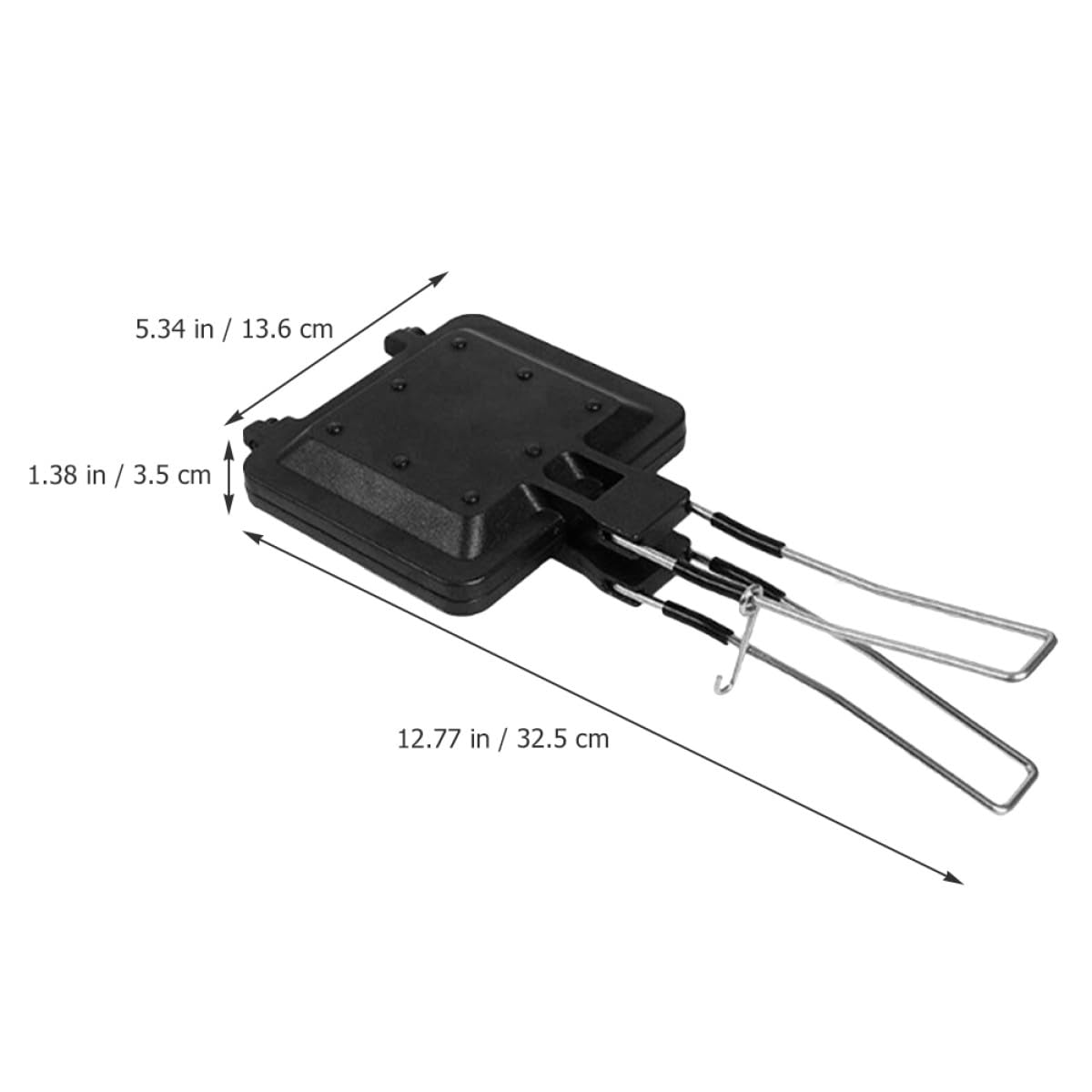 Teglia per Panini Antiaderente in Acciaio Inox e Lega di Alluminio Piastra Multifunzione per Sandwich e Waffle Utensile da Cucina Portatile per Uso Interno ed Esterno