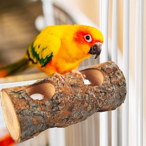 Image of Bird Wooden Block Chewing Toy Parrot Beak Grinding Toys Wood Birds Cage Foraging Training Toy with Bird Perch for Parakeet Cockatiel Lovebird Budgie