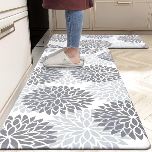 HEBE Anti Fatigue Kitchen Rugs Sets of 2, Non Slip...