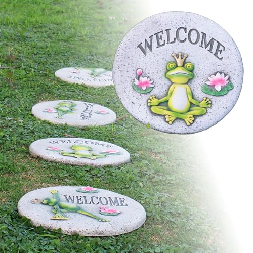 SBJKLYRN Pietra calpestabile da Giardino， Pietre Decorative for vialetti e vialetti in Cemento, Rotonde e tridimensionali, for Cortili, Aree laghetto e sentieri.(Style1)