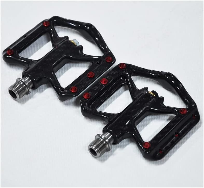 Miniatura 2 de Bike Pedals Ultra Light Carbon Fiber Pedals Lightweight Bicycle Platform Pedals Three Bearing Titanium Axle MTB Bicycle Road Bike Pedals Pedals