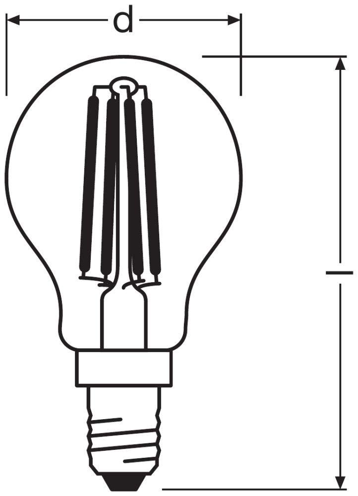 OSRAM LED Retrofit CLASSIC P Mirror Lote de 10 x Bombilla LED, Casquillo E14, 2700 K, 4 W, Equivalente a 34W, Blanco cálido