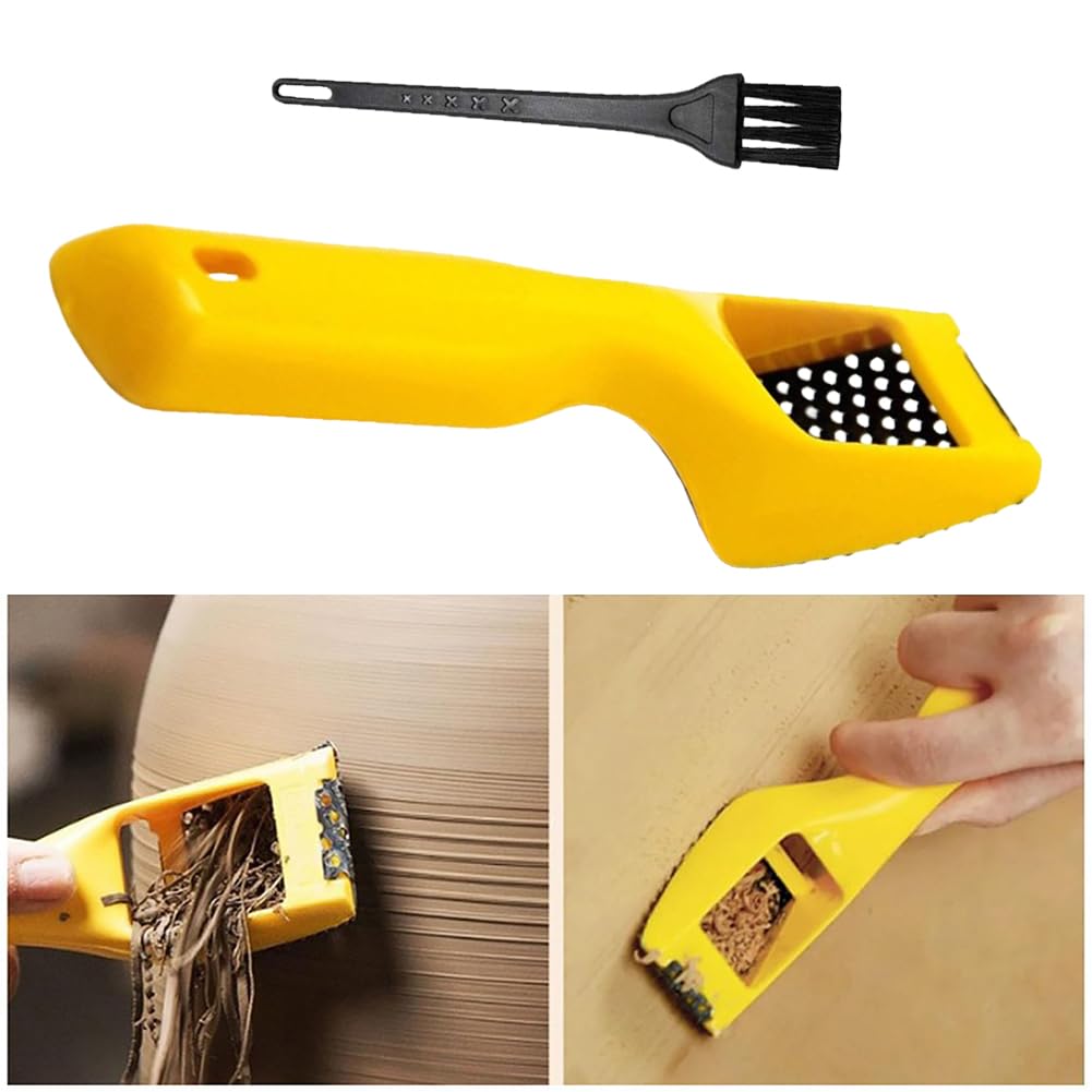 367023-STX Surform Shaver Tool 5 21 115 con cepillo de limpieza - Multifuncional Hand Rasp Plane Polish Shaper - Herramienta de afeitar de mano para esculpir arcilla de cerámica y tal