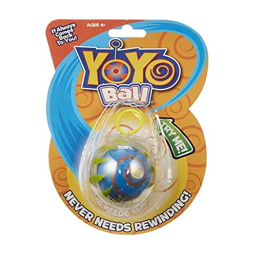 Yoyo Ball Automatic Return Yoyo, Assorted Colors and Patterns, Never Needs rewinding, New Twist on Old Fun, Enhances Motor Skills and Hand-Eye Coordination, Grows with Skill Level