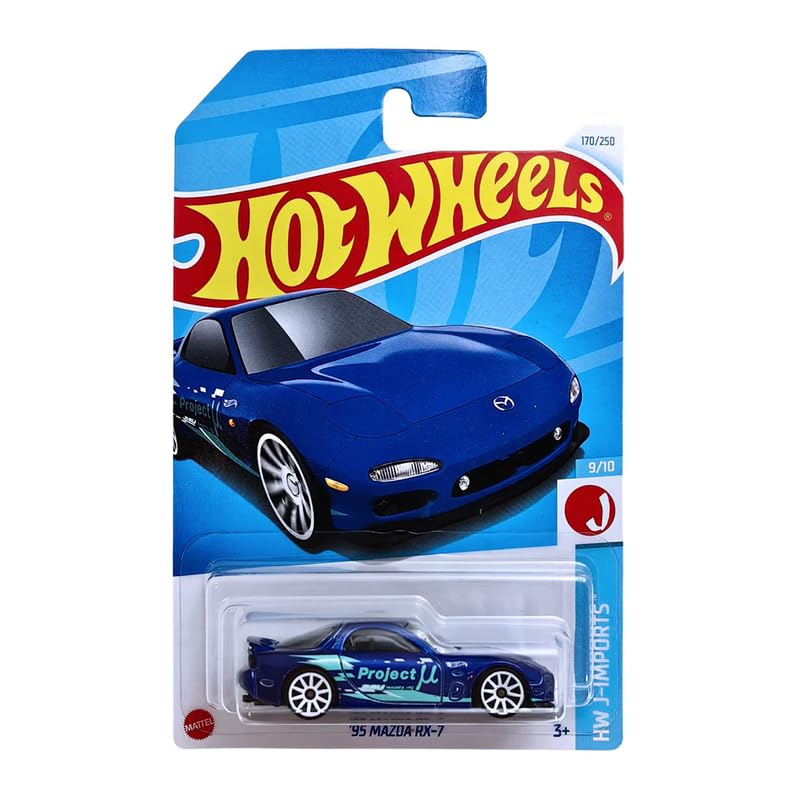 Hot Wheels 95 Mazda RX 7 Car Ages 3 and Up by Small CLAP (Blue)