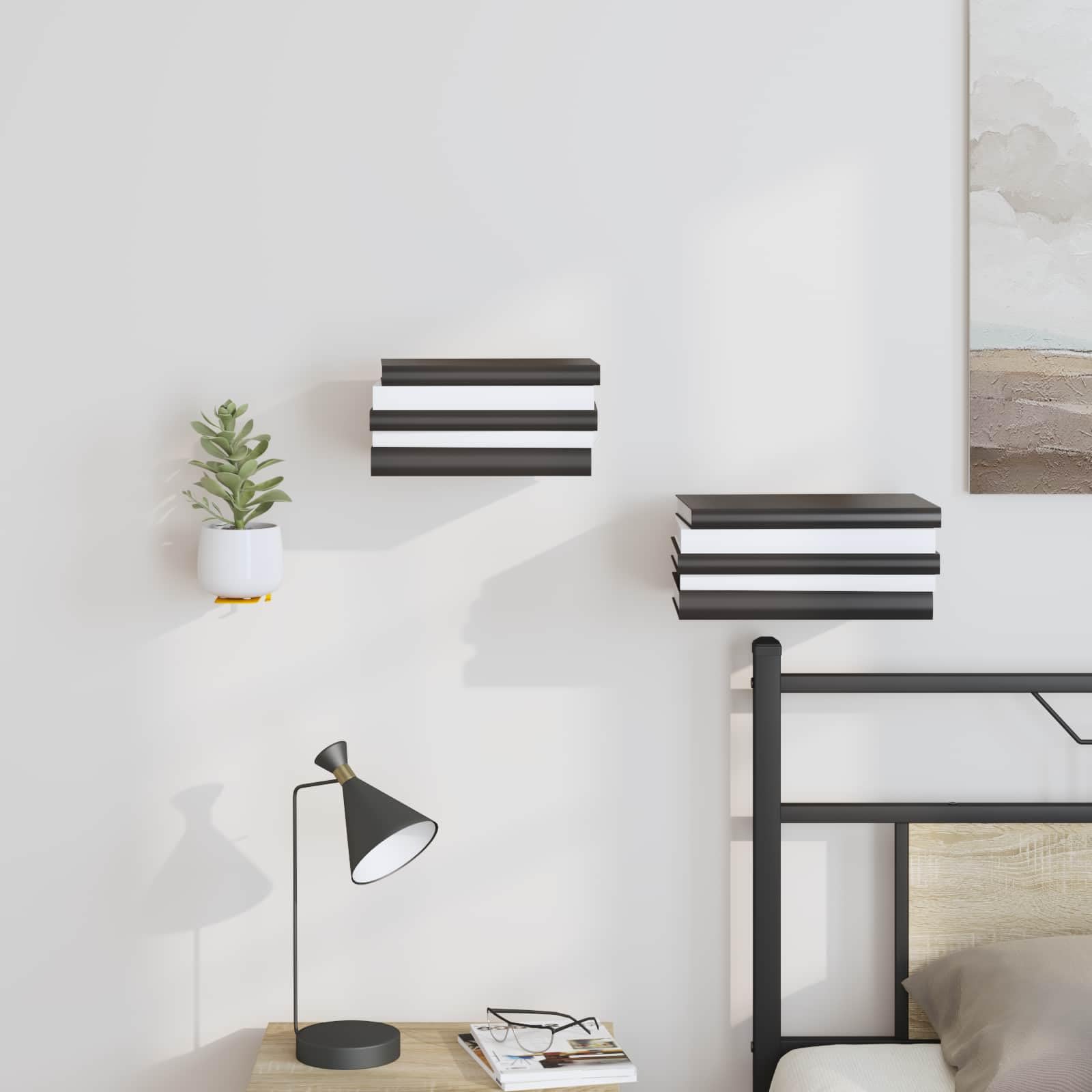 Unsichtbares Schwimmendes Regal Wandhalterung 24 Stück Senfgelb matt 6x11x6,5 cm platzsparend für Wohnzimmer Schlafzimmer Küche Büro mit erhöhten Kanten zur sicheren Aufbewahrung