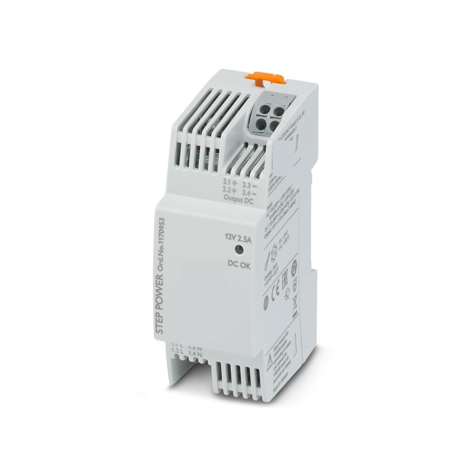 RBYRLDSTY Switching Power Supply Power Supply STEP3-PS/1AC/12DC/2.5/PT 1170953 for Industrial Automation