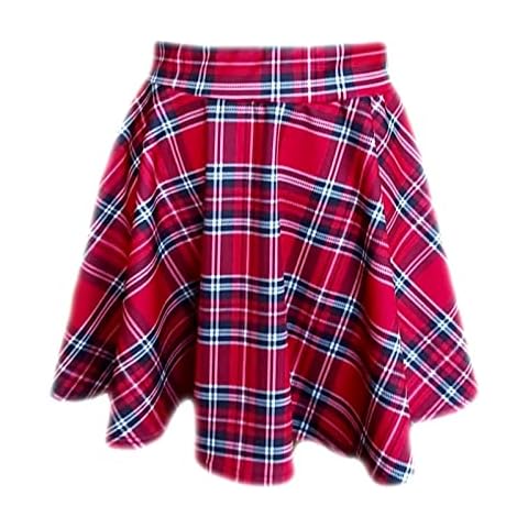 Falda Skater de Tartán Rojo para Niñas Gum & Berries Cover