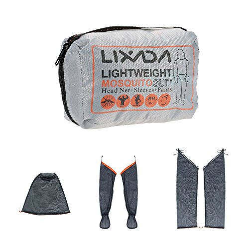 Lixada Anti-Mosquitoes Suit,Lightweight Bug Mosquito Suit Wear Ultra-fine Mesh for Men Women Hiking Fishing Camping Bee Feeding Cycling