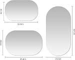 VASUHOME Rectangular Frameless Bathroom Mirror, 20 x 32 Inch Wall Vanity Mirror, Large Wall-Mounted Mirrors for Bathroom, Living Room, Bedroom