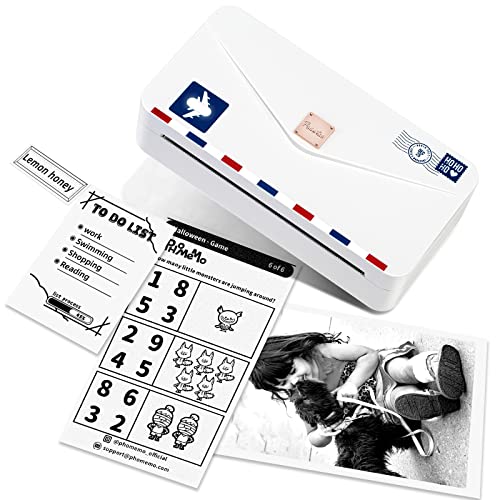 Phomemo M04AS 110mm Mini Imprimante Thermique Portable - Imprimante Bluetooth de Poche, Largeur...