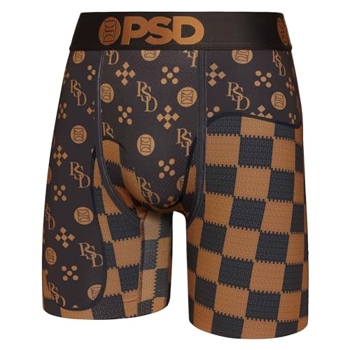 PSD Men's Boxer Briefs - Monogram Luxe 3 Pack, 7 Inch Inseam, Stretchy Moisture-Wicking Boxer Briefs for Men Pack, Medium3