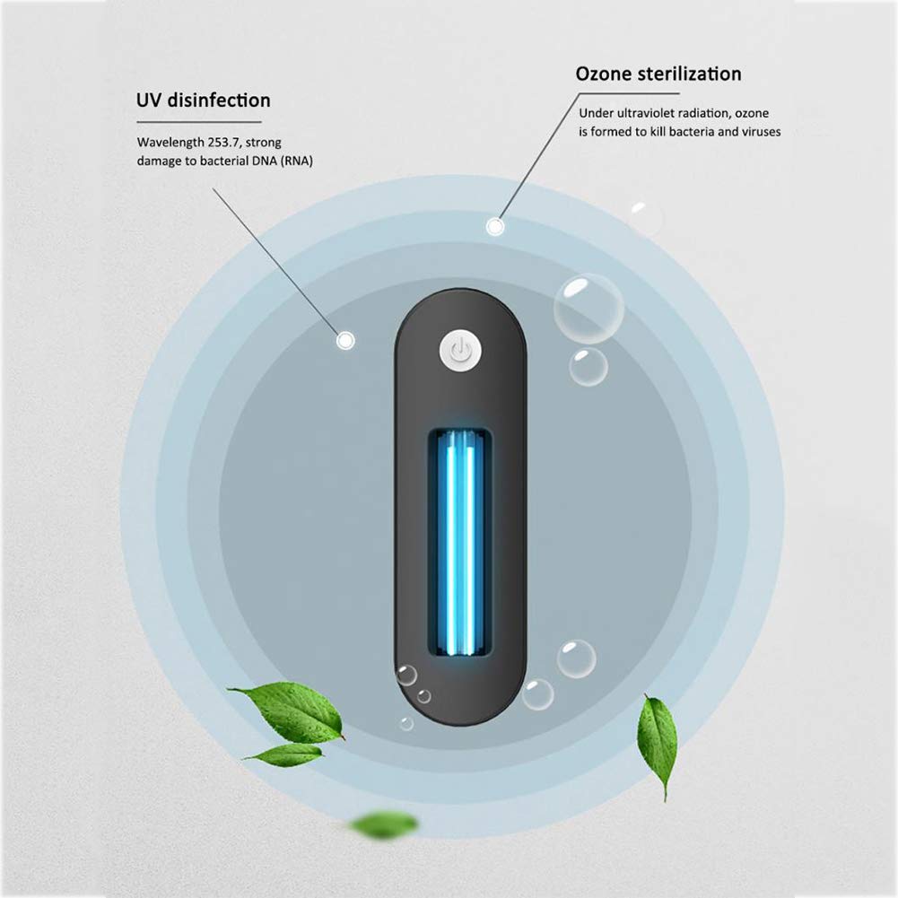 Lámpara UV, USB portátil recargable esterilizador ultravioleta del accesorio ligero, lámpara UVC Para el hogar baño limpio,3pcs