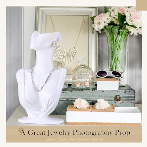 image for Yalikop 2 Pcs Jewelry Mannequin Display Mannequin Earring Stand for Se