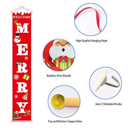 image for XILONG 3Pcs Christmas Decorations Outdoor Interior - MERRY HRISTMAS Po
