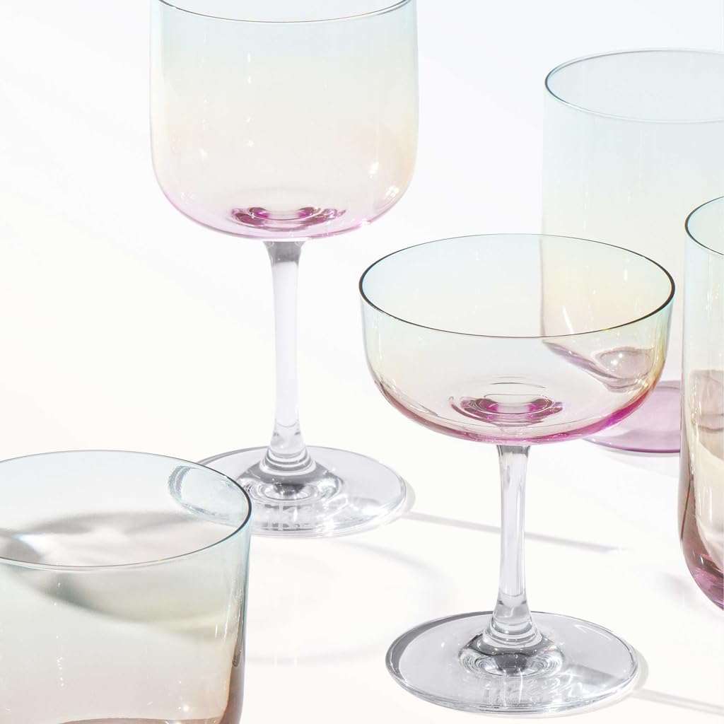 like. by Villeroy & Boch Like Pearl Highball Tumbler, Set of 2, Crystal Glass with Pearl Coloring Effect, 10.25 oz