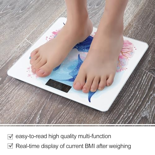 Balanza digital de baño con plataforma amplia y pantalla LCD miniatura 5