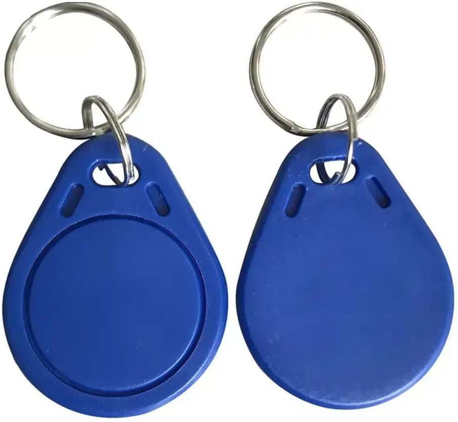 10/20/50/100 Pack DESFire EV3 D83 8K KeyFob NFC Tag Multi Colors for Door Access RFID Tags IC KeyFob Programmable IC Card Keychain - ISO/IEC 14443A Compliant (10, Black)
