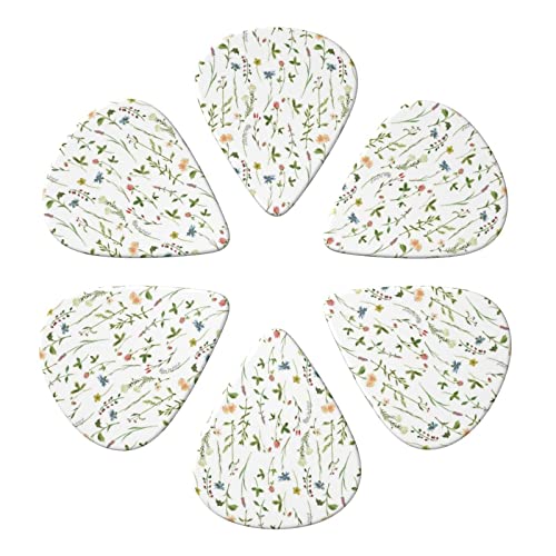 Season Watercolors Of Herbs Flowers Lot de 6 médiators pour guitare acoustique, guitare électrique, basse, ukulélé – Fin… - Les Beatles, Paul McCartney, John Lennon, RIngo Starr, George Harrison Season Watercolors Of Herbs Flowers Lot de 6 médiators pour guitare acoustique, guitare électrique, basse, ukulélé – Fin… – Image 5